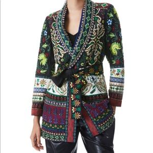 Wheaton embroidered shawl color jacket nwt Alice and Olivia size small